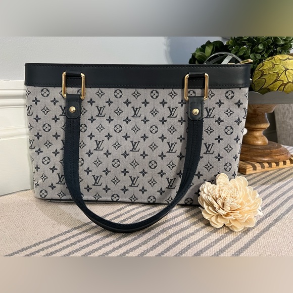 Louis Vuitton DENIM Navy/Grey PM Lucille Mini Lin Bag - Picture 5 of 13